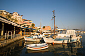 Restaurants at main port of Piraeus, the harbour of Athens, Athen-Piraeus, Greece