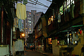 washing in old town and new highrise, Shanghai