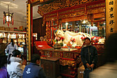 Jade Buddha Temple,Jade Buddha Temple, reclining Buddha, several halls, Grand Hall, donations, fruit