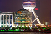 Skyline Pudong,Center of Pudong, Huangpu River, Fluß, Pearl Orient Tower, TV Tower, Jinmao, Kongress- und Tagungszentrum, congress centre
