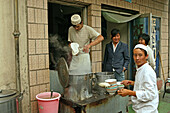 cooks, noodle restaurant,Nudelrestaurant, moslem, noodle restaurant, boiling