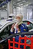 circuit race course,female chinese racing driver Mandy Zhu, Alan motor sport, racing car, touring car