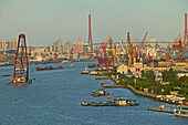 Harbour,Huangpu-River, shipping, in between catholic church
