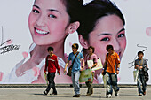 teenager,young consumers leave CeBIT Asia Shanghai, young people, fashion, new generation, city youngsters, advertising poster, billboard