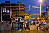 demolition, bamboo scaffolding, Hongkou, Shanghai
