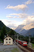 Bahnhof, Guarda, Graubünden, Schweiz