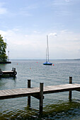 Jetty at Starnberger See, Bavaria, Germany