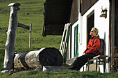 Rast auf einer Alm im Salzburger Land, Österreich