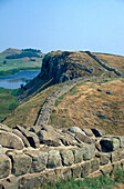 Hadrian's Wall, roman defense wall near Housesteads, Northumberland, England