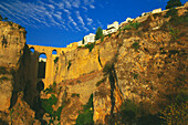 Ronda,Puente Nuevo,Schlucht der Gio Guadalevin,Provinz Malaga,Andalusien,Spanien