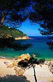Strand von Tamariu,bei Palafrugell,Costa Brava,Provinz Girona,Katalonien,Spanien