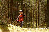Tom in pine forest, Lahemaa, Estonia