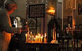 candles in Alexander-Newski-Cathedral, Tallin, Estonia