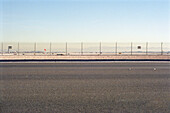 View over the deserted landing field of the airport, Las Vegas, Nevada, USA