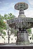 Fountain at Geschwister-Scholl-Platz, University Munich, Bavaria, Germany