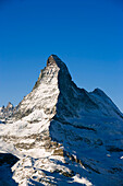 View from Zermatt to the Matterhorn (4478 metres), Zermatt, Valais, Switzerland