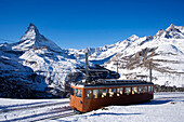 Gornergrat Bahn with Matterhorn (4478 m) in background, Zermatt, Valais, Switzerland
