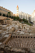 Ausgrabung von einem Römischen Badehaus, Beirut, Libanon