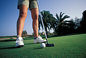 Golfspielerin, Golf, Golfplatz bei Maspalomas, Gran Canaria
