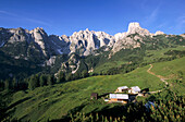 Loßeckalm mit Gosaukamm, Dachsteingruppe, Salzburg, Österreich
