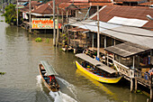 Boot auf dem Weg zum Schwimmendem Markt, Damnoen Saduak, bei Bangkok, Ratchaburi, Thailand