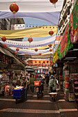 Einkaufsstraße in Chinatown, Bangkok, Thailand