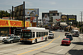 Sunset Boulevard, Werbetafeln, Werbeplakate, Plakate, Werbung,Los Angeles, Kalifornien, Vereinigte Staaten von Amerika, U.S.A.