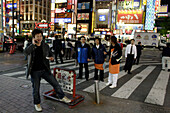 Young people, night, shopping, East Shinjuku, Tokyo, Japan