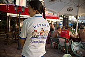 Waitress of a Bavarian Biergarten at Patong Beach, Ao Patong, Hat Patong, Phuket, Thailand, after the tsunami