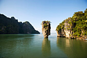 View to Koh Tapu, so-called James Bond Island, The Man with the Golden Gun, Ko Khao Phing Kan, Phang-Nga Bay, Ao Phang Nga Nation Park, Phang Nga, Thailand