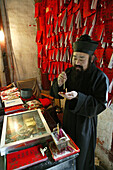 Taoist monk, Grand Temple, Taoist Heng Shan south, Hunan province, Hengshan, Mount Heng, China, Asia