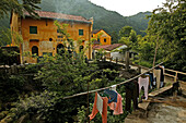washing line, Tianchi Monastery, Bodhisvattva Kshitigarbha, Jiuhuashan, Mount Jiuhua, mountain of nine flowers, Jiuhua Shan, Anhui province, China, Asia