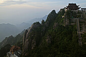 Tian Tai Feng Kloster, Jiuhua Shan,Gipfelkloster Tian Tai Feng, Heavenly Terrace, Jiuhua Shan Berge, Provinz Anhui, China, Asien