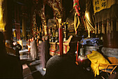 Schlafender Mönch, Große Buddha Halle, Shaolin Kloster, Song Shan, Provinz Henan, China, Asien