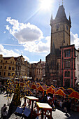 Easter Market at the Old Town Square, Old Town Hall, Staromestske Namesti, Stare Mesto, Prague, Czech Republic