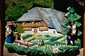 Holzschild, Hexenlochmühle, Schwarzwald, Baden-Württemberg, Deutschland