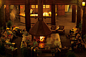 Many Glacier Hotel Lobby, Glacier National Park, Montana, USA
