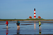 Leuchtturm Westerhever, Eiderstedt, Schleswig-Holstein, Deutschland