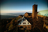 Blick auf die Wartburg, Eisenach, Thüringen, Deutschland