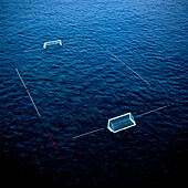 Goal and floats on surface of water in Adriatic Sea, Dubrovnik, Dalmatia, Croatia