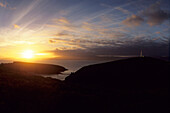 South Bruny Leuchtturm bei Sonnenuntergang, South Bruny Island, Tasmanien, Australien