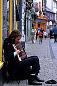 Busker on Quay Street, Galway, Ireland