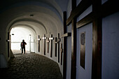 Entrance to Andechs Monastery, near Herrsching, Ammersee, Bavaria, Germany