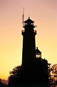 Lighthouse at sunset, Kap Arkona, Ruegen, Mecklenburg-Western Pomerania, Germany