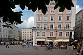 The old market square in Salzburg, Salzburg Land, Austria