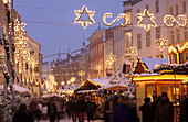 Christkindlmarkt Rosenheim, Chiemgau, Oberbayern, Bayern, Deutschland