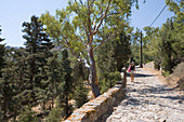 Byzantinischer Pfad Richtung Kloster der Apokalypse, Patmos, Dodekanes, Griechenland