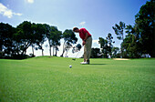 Golfer, Palheiro Golf Club, Funchal, Madeira, Portugal, Europa