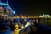 People sitting in a bar, Varodero Bar, Mallorca, Majorca, Spain