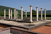 Ruins of a roman villa Schwarzuecht, Echternach, Luxembourg, Europe